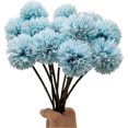 thumbnail image 3 of 12pcs Artificial Chrysanthemum Ball Flowers With Silk Stems Hydrangea Arrangement Bouquet -, 3 of 5