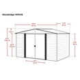 thumbnail image 3 of Arrow Woodridge Coffee/Woodgrain Steel Storage Shed, 3 of 6