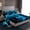 Blue, variant on Manfei Black Game Console Twin Sheet Set,Gamer,Red Orange Flame,3-Piece Breathable