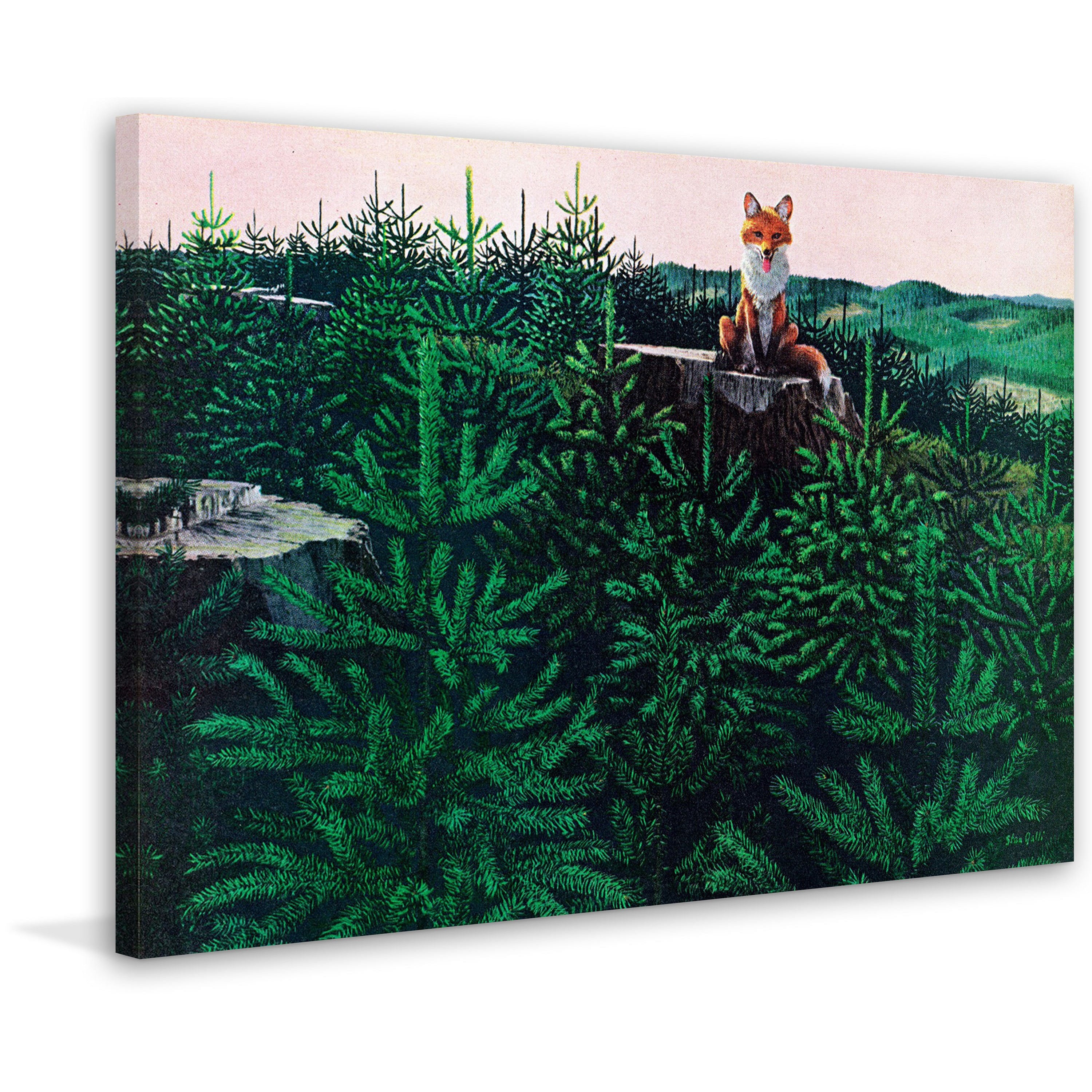 Marmont Hill "Mischievous Fox" Painting Print on Wrapped Canvas