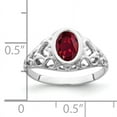 thumbnail image 2 of Primal Gold 14 Karat White Gold 7x5mm Oval Created Ruby Ring, 2 of 4