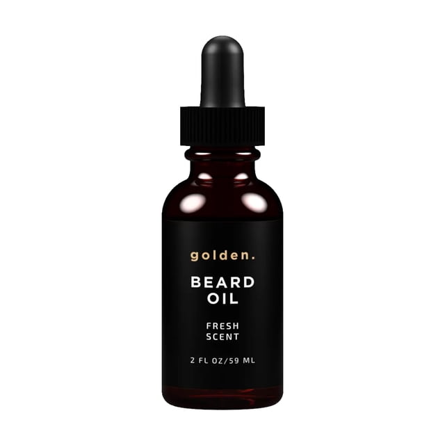 Aceite de barba Golden Grooming para hombres - Kit de crecimiento natural con manteca de karité - Hidrata y estiliza tu barba - Disponible en tamaños regular y XL