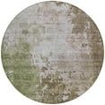 thumbnail image 4 of HomeRoots 605514 8 ft. Brown & Green Round Abstract Washable Indoor & Outdoor Area Rug, 4 of 5