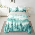 thumbnail image 2 of Homewish Green Mountain Jungle Bedding Comforter Set 7 Pieces for Boys Girls,Natural Scenery Full Bedding Set Lightweight,Winter Snowflakes Fitted Sheet Flat Sheet,Ultra Soft Home Decor, 2 of 8