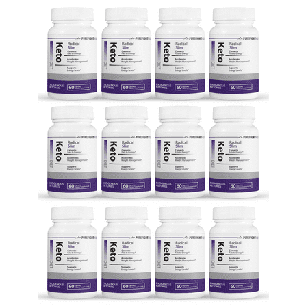 Keto Diet Radical Slime Exogenous Ketones 12 Bottles 720 Capsules