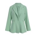 thumbnail image 3 of Women Casual Shacket Lapel Blazer Jacket Work Open Front Blazer Jacket Solid Color Business Suit with Pockets, 3 of 7