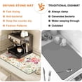 thumbnail image 5 of Dish Drying Mat for Kitchen Counter, 12"x20" Absorbent Mat with Pink Roses Petals, Dish Drainer Rack Mat for Countertop Coffee Maker, Dining Room Decoration, 5 of 8