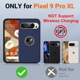 thumbnail image 3 of KOMI for Google Pixel 9 Pro XL Case, Slim Fit Case for Pixel 9 Pro XL with Metal Ring Holder Kickstand, Dual Layer Shockproof Protective Phone Case for Google 9 Pro XL 6.8", Blue, 3 of 5