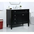 thumbnail image 2 of Elegant Decor Park Avenue 40" Solid Wood & Metal Single Bathroom Vanity in Black, 2 of 8
