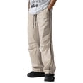 thumbnail image 1 of Pantalones deportivos ZAFUL Parachute Y2k Baggy para hombre, color albaricoque, talla S, 1 of 6
