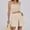 Beige, variant on Aueoeo Women Suspender Camisole Tank Tops And High Waist Pleated Shorts Set Two Piece Crop Top Short Loungewear Sets