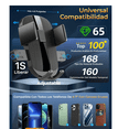 thumbnail image 2 of Soporte Para Celular Coche,porta Celular Carro 3en1 Estable Xtellar Negro, 2 of 3