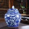 thumbnail image 6 of Plum Ceramic Bud Vase, Tea Storage Jar with Lid Table Decoration Home Piece for M, 6 of 8