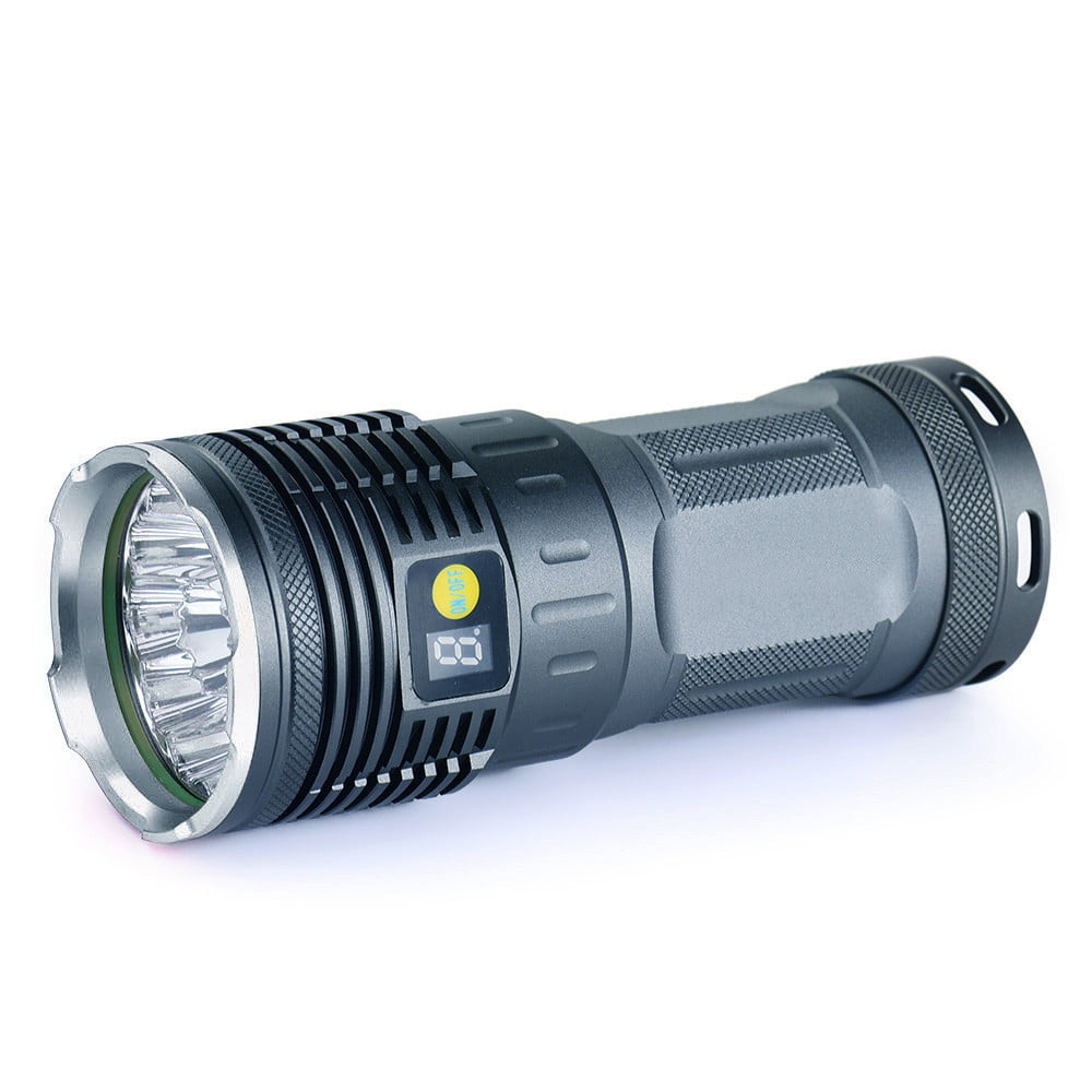 Outdoor Travel 35000LM 10x T6 Tactical LED Flashlight Hunt Torch 4x 18650 Lamp 