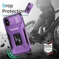 thumbnail image 5 of Funda para GANGXUN iPhone X - Soporte metálico, Función magnética, Morado, 5 of 5