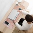 thumbnail image 3 of Cute Pink & Rose Gold Marble Large Desk Mat - Ideal for Computer, PC, Laptop Protection, 3 of 7