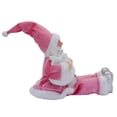 thumbnail image 3 of Muñeco enano de Papá Noel Sunnimix Adornos para árboles de Navidad sentado rosado, 3 of 8