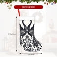 thumbnail image 4 of Yiaed Artistic Black White Peacocks Print Christmas Stockings, Christmas Stockings Hanging Ornaments, Christmas Stockings for Family Christmas Holiday Decorations, 4 of 7