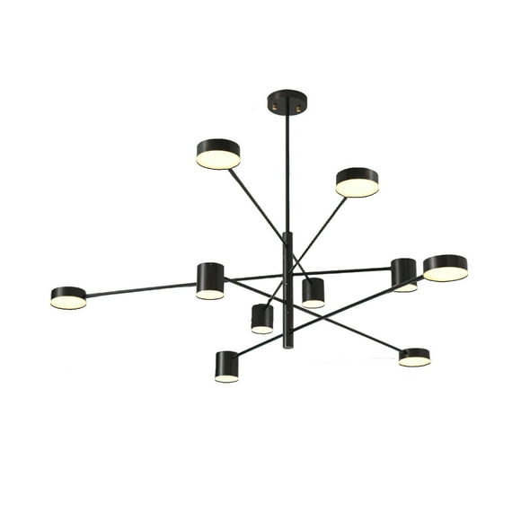 Lampara de techo estilo industrial hierro forjado negro lampara downlight ilios innova 10 luces