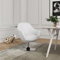 thumbnail image 2 of Manhattan Comfort Caisson Faux Leather Swivel Accent Chair in White (Set of 2), 2 of 6
