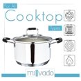 Stock Pot, 4 Quart Stainless Steel Pot, StockPot With Clear Glass Lid