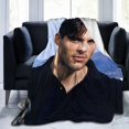 thumbnail image 1 of James Model Marsden Fleece Blanket Warm Fuzzy Soft Throw Blanket Comfy Reversible Microfiber Blankets All Seasons Suitable, 1 of 5