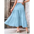 thumbnail image 2 of Cuteduck Women's Flowy Pleated Tiered Skirt Casual A-Line Midi Skirt S-2XL, 2 of 7