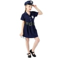 thumbnail image 4 of Disfraz de policía para niños tallas S a XL Disfraz de Halloween Disfraz de policía para niños y niñas Disfraz de policía para niños, 4 of 6
