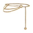 thumbnail image 1 of Cadena de cintura de metal multicapa (oro), cinturón de primavera/verano para mujer, conexión corporal ajustable para niña, cinturón de joyería para el vientre moderno y brillante, jeans, pantalones,, 1 of 5