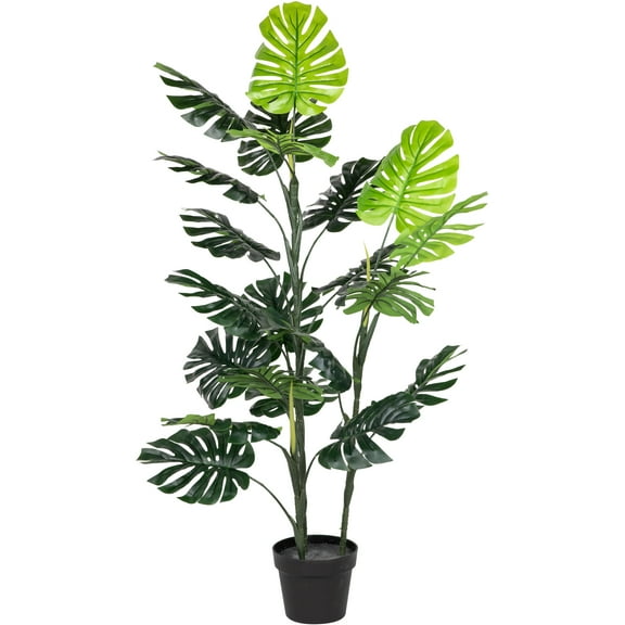 Northlight 50" Potted Green Artificial Monstera Plant