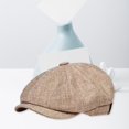 thumbnail image 6 of Jiibva Men's Breathable Octagonal Cap Vintage Newsboy Hat Casual Beret Hat Fashion Hip Hop Cap Street Cap for Spring Summer, 6 of 7