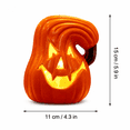 thumbnail image 5 of Lighted Lantern Blow Molded Pumpkin Lamp Indoor Halloween Decor Battery Operated Glowing Prop For Porch Table Orange, 5 of 7