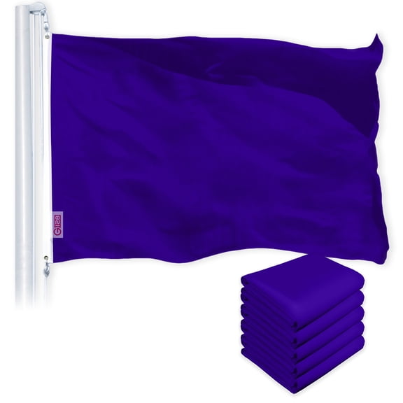 Solid Violet Color Flag 3x5FT 5-Pack Printed 150D Polyester By G128