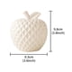 thumbnail image 5 of Estatua de cerámica de manzana, figura decorativa coleccionable minimalista, adorno de escritorio Blanco, 5 of 6
