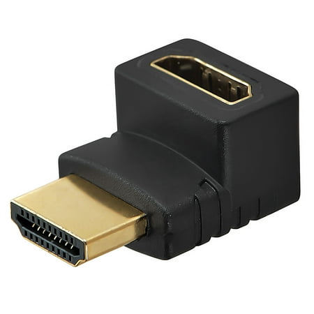 1 8 Right Angle Adapter Insten HDMI Port Saver (Male to Female) 270 Degree Right Angle M/F Swivel Extend Adapter Extender ()