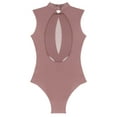 thumbnail image 6 of DPOIS Womens Sleeveless Leotard Cutout Back Bodysuit for Gymnastics Dusty Pink L, 6 of 7