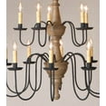 thumbnail image 3 of Irvins Country Tinware Harrison Two Tier Chandelier in Pearwood, 3 of 3
