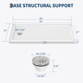 thumbnail image 2 of Shower Base Pan 60x32 Inch - Non-Slip Left Drain, White for Bathroom, 2 of 8
