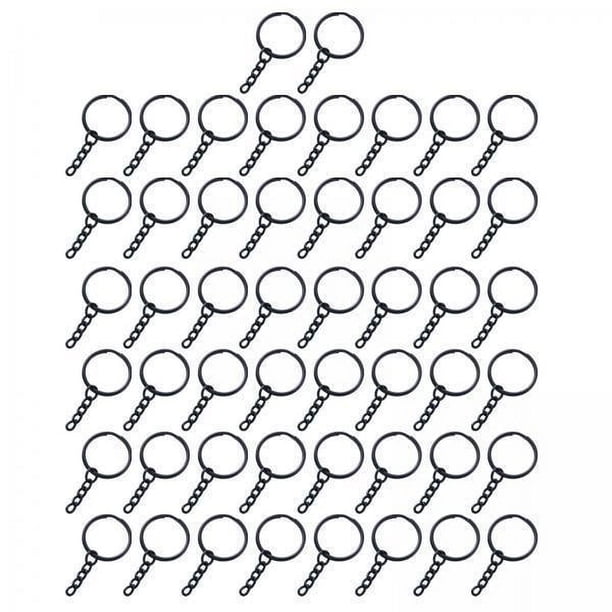 Split Key Anillos,Anillos dominantes divididos 1 pulgada a granel con conjunto de cadena,Llaveros Anillos Conectores de anillos de salto abiertos,Manualidades de manualidades de bricolaje