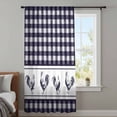 thumbnail image 3 of Farmhouse Purple Plaid Sheer Curtains 54 Inches Long, Vintage Country Cock Checkered Light Filering Curtains, Breathable Simi Curtain Privacy Drapes for Kitchen Bathroom Small Window Treatment, 3 of 9