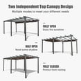 thumbnail image 7 of Miekor Furniture 11 X 20 FT Outdoor Living Outdoor Retractable Pergola with Weather-Resistant Canopy Aluminum Garden Pergola Patio Grill Gazebo for Courtyard -Dark Gray B5A7459, 7 of 7