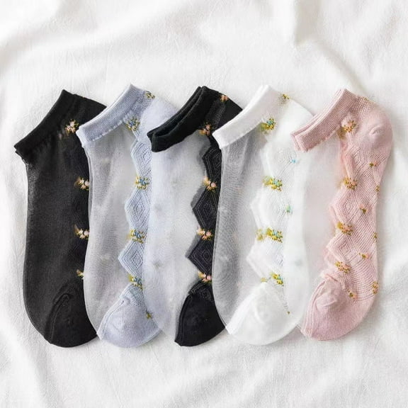 New 5 Pairs Women's Invisible Socks