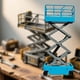 thumbnail image 5 of Plataforma elevadora de trabajo a escala 1/64, modelo realista, herramienta de mantenimiento para taller. azul nuevo, 5 of 9