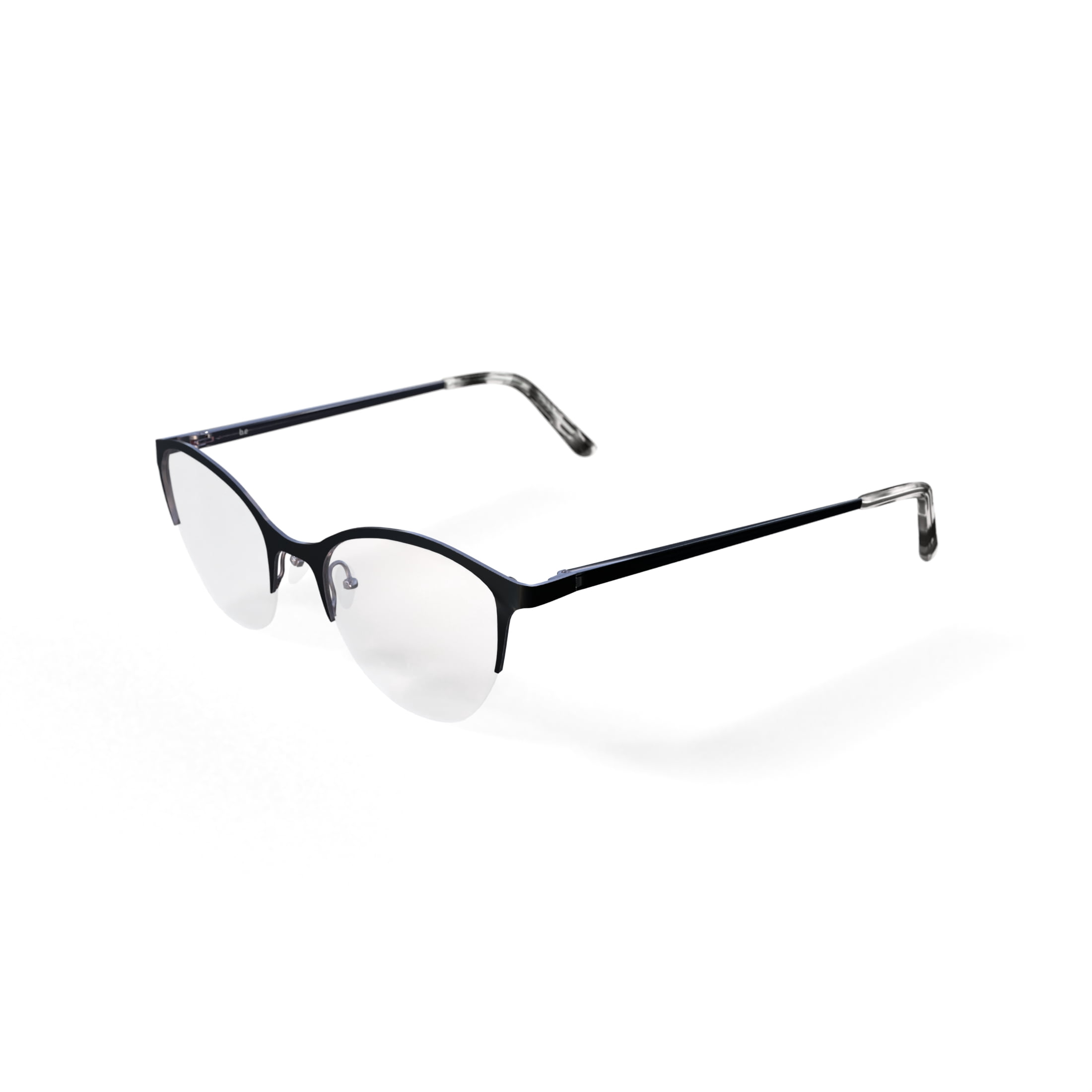 Bio Eyes Women's Luna Cat Eye Prescription Eyeglasses with Case, Black