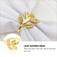 thumbnail image 6 of USHOBE 6Set Golden Leaf Napkin Holder Elegant Design for Table Decor, 6 of 8
