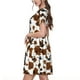 thumbnail image 2 of Balery Cow Tie Dye Vestidos sueltos de manga corta para mujer, vestidos de verano 2025, vestidos casuales de corte A con vuelo., 2 of 6