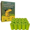 thumbnail image 1 of Bolsa para excrementos de perro, color verde luna, compostable, 240 unidades, bolsas de recambio, 1 of 7