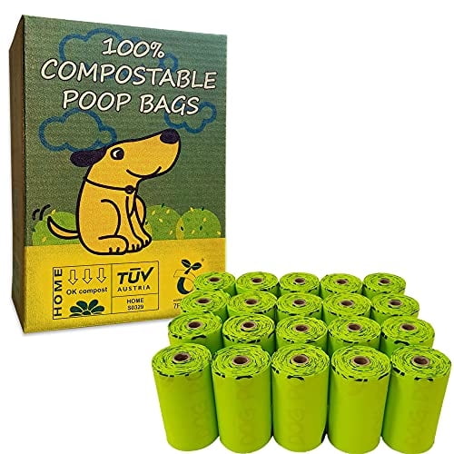 Bolsa para excrementos de perro, color verde luna, compostable, 240 unidades, bolsas de recambio