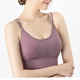 thumbnail image 5 of Elainilye Fashion No Underwire Bras For Women Traceless Yoga Sports Bra Back Support Bra Sleep Bra Wirefree Underwear Bra,Purple, 5 of 9