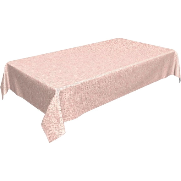 Rectangle Tablecloth 60x102 Inch, Red Ivory Dotted Circles Rectangle Table Cloth Water and Stain Resistant Tablecloth Polyester Table Cover for Dining Table, Buffet Parties and Camping